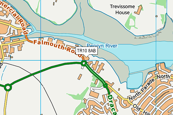 TR10 8AB map - OS VectorMap District (Ordnance Survey)