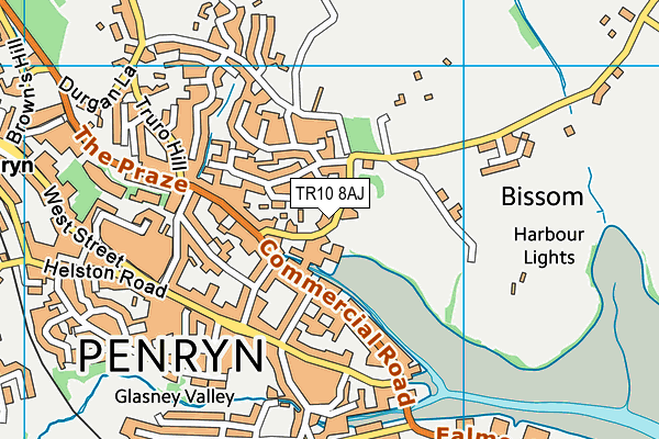 TR10 8AJ map - OS VectorMap District (Ordnance Survey)