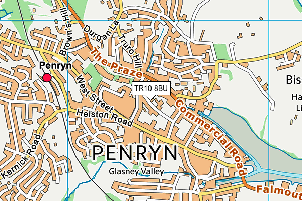 TR10 8BU map - OS VectorMap District (Ordnance Survey)