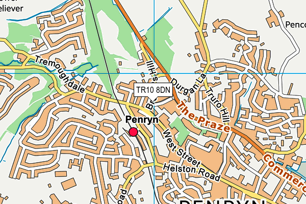 TR10 8DN map - OS VectorMap District (Ordnance Survey)