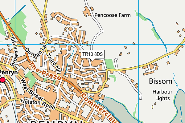 TR10 8DS map - OS VectorMap District (Ordnance Survey)