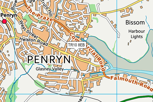 TR10 8EB map - OS VectorMap District (Ordnance Survey)