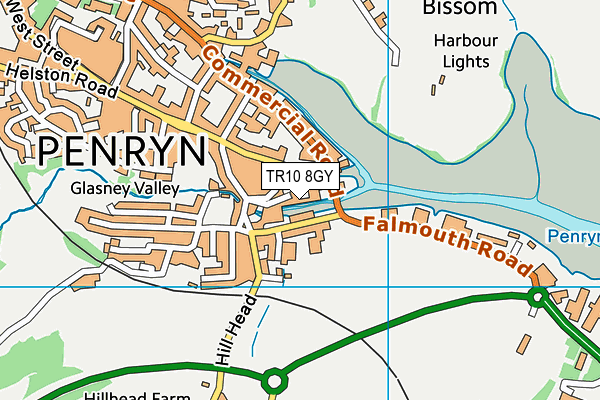 TR10 8GY map - OS VectorMap District (Ordnance Survey)