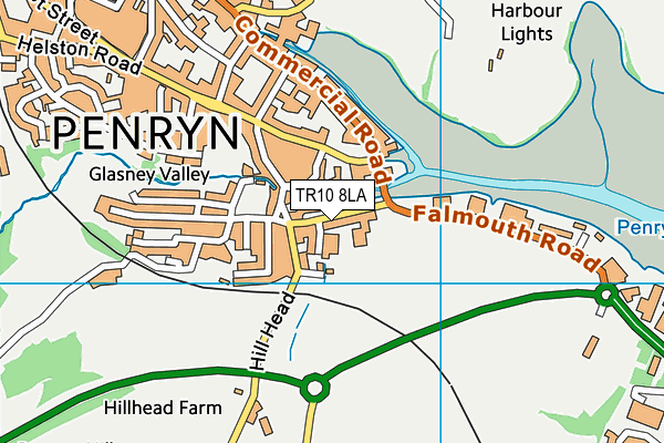 Map of BAILEY'S COUNTRY STORE (PENRYN) LIMITED at district scale