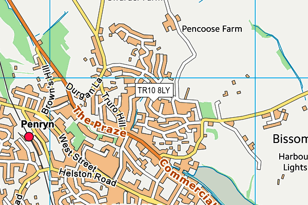TR10 8LY map - OS VectorMap District (Ordnance Survey)