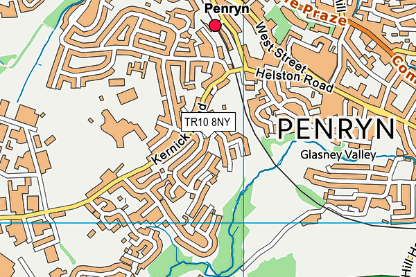 TR10 8NY map - OS VectorMap District (Ordnance Survey)