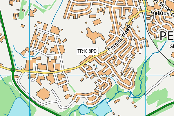 TR10 8PD map - OS VectorMap District (Ordnance Survey)