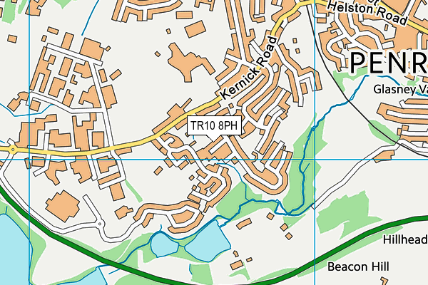 TR10 8PH map - OS VectorMap District (Ordnance Survey)