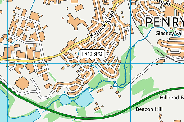 TR10 8PQ map - OS VectorMap District (Ordnance Survey)