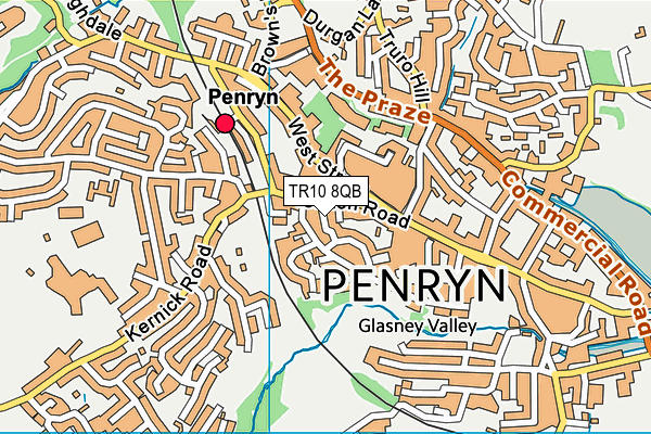 TR10 8QB map - OS VectorMap District (Ordnance Survey)