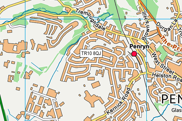 TR10 8QJ map - OS VectorMap District (Ordnance Survey)