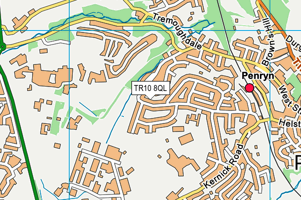 TR10 8QL map - OS VectorMap District (Ordnance Survey)