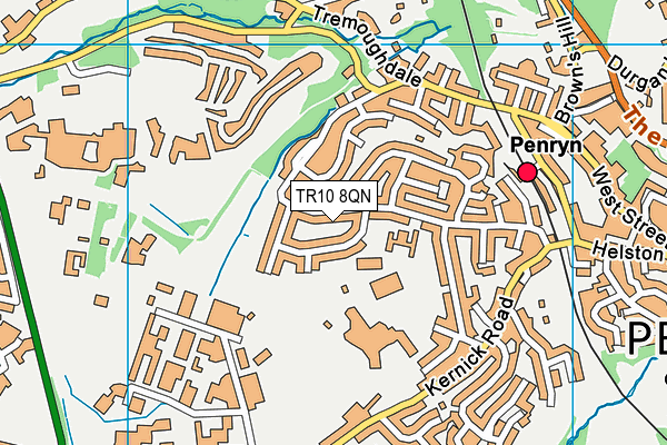 TR10 8QN map - OS VectorMap District (Ordnance Survey)
