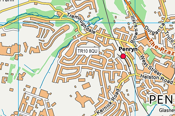 TR10 8QU map - OS VectorMap District (Ordnance Survey)
