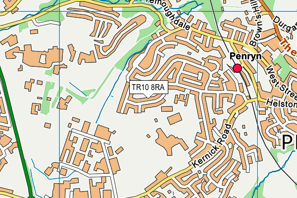 Penryn Primary Academy map (TR10 8RA) - OS VectorMap District (Ordnance Survey)