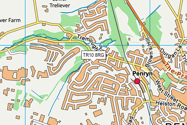 TR10 8RG map - OS VectorMap District (Ordnance Survey)