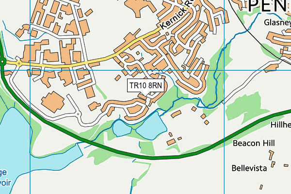 TR10 8RN map - OS VectorMap District (Ordnance Survey)