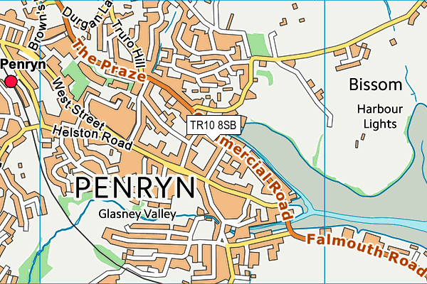 TR10 8SB map - OS VectorMap District (Ordnance Survey)