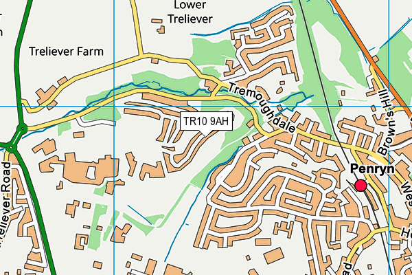 TR10 9AH map - OS VectorMap District (Ordnance Survey)