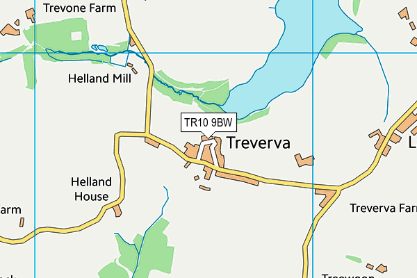 TR10 9BW map - OS VectorMap District (Ordnance Survey)