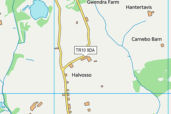 TR10 9DA map - OS VectorMap District (Ordnance Survey)