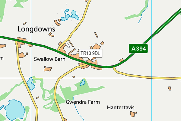 TR10 9DL map - OS VectorMap District (Ordnance Survey)