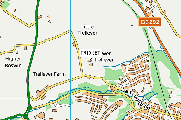 TR10 9ET map - OS VectorMap District (Ordnance Survey)