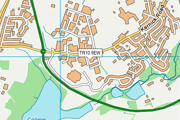 TR10 9EW map - OS VectorMap District (Ordnance Survey)