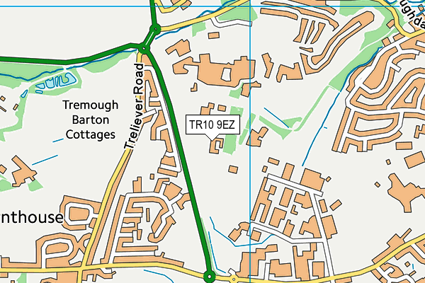 TR10 9EZ map - OS VectorMap District (Ordnance Survey)