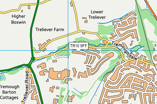 TR10 9FF map - OS VectorMap District (Ordnance Survey)