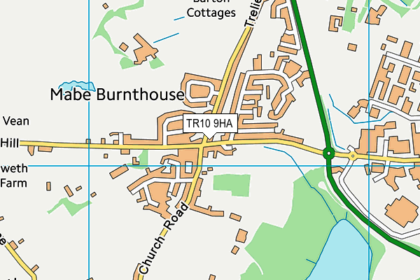 TR10 9HA map - OS VectorMap District (Ordnance Survey)