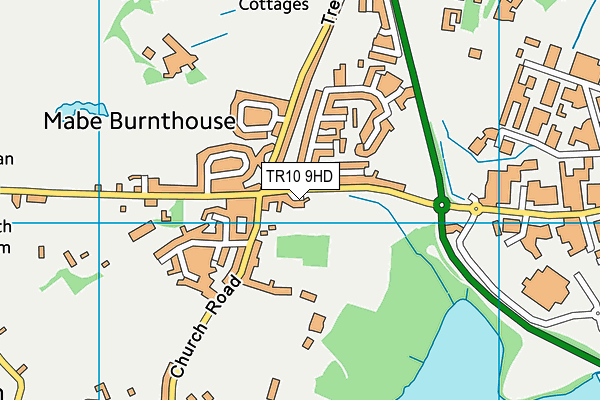 TR10 9HD map - OS VectorMap District (Ordnance Survey)