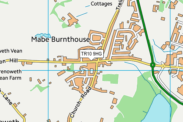 TR10 9HG map - OS VectorMap District (Ordnance Survey)