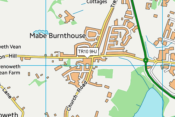 TR10 9HJ map - OS VectorMap District (Ordnance Survey)