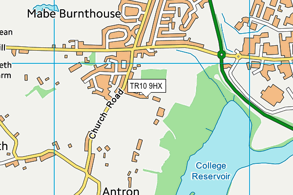 TR10 9HX map - OS VectorMap District (Ordnance Survey)