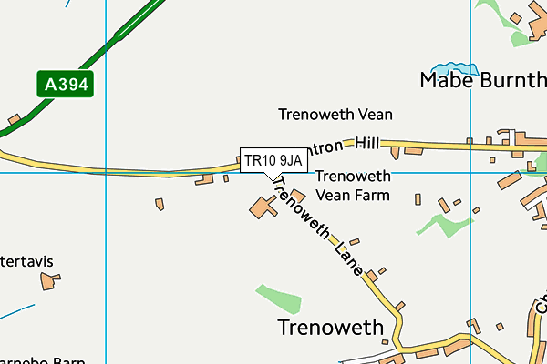 TR10 9JA map - OS VectorMap District (Ordnance Survey)
