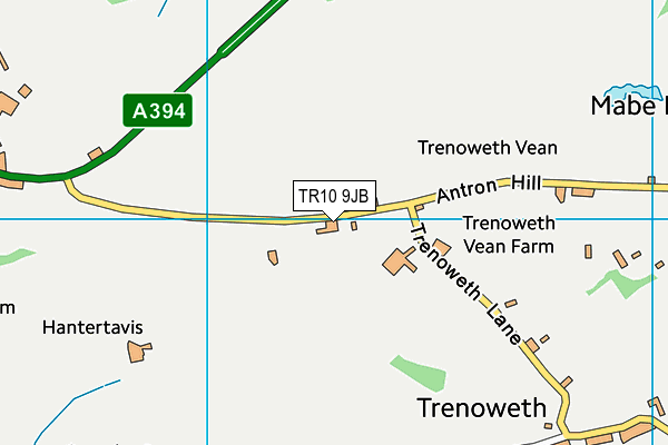TR10 9JB map - OS VectorMap District (Ordnance Survey)