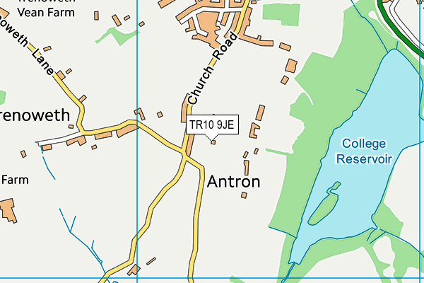 TR10 9JE map - OS VectorMap District (Ordnance Survey)