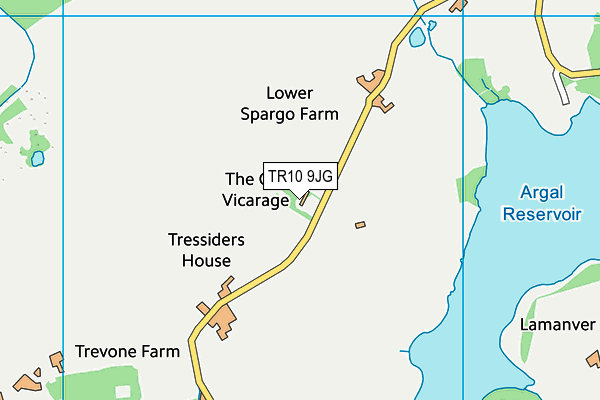 TR10 9JG map - OS VectorMap District (Ordnance Survey)