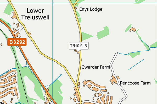 TR10 9LB map - OS VectorMap District (Ordnance Survey)