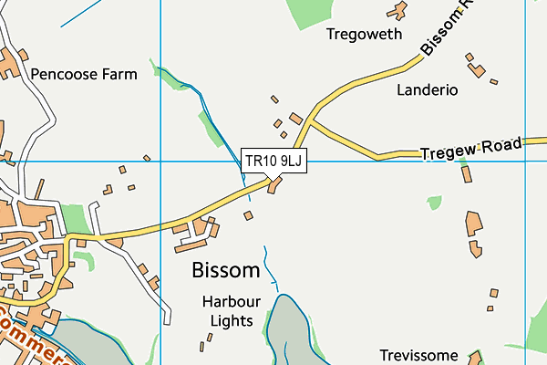 TR10 9LJ map - OS VectorMap District (Ordnance Survey)