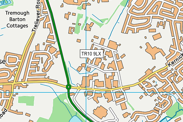 TR10 9LX map - OS VectorMap District (Ordnance Survey)