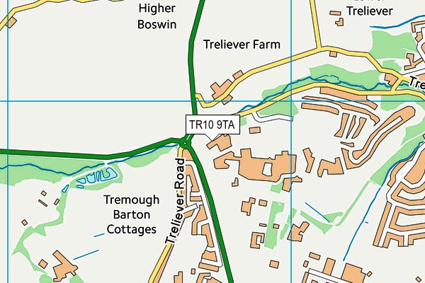 TR10 9TA map - OS VectorMap District (Ordnance Survey)
