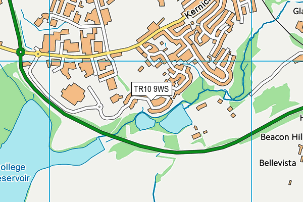 TR10 9WS map - OS VectorMap District (Ordnance Survey)