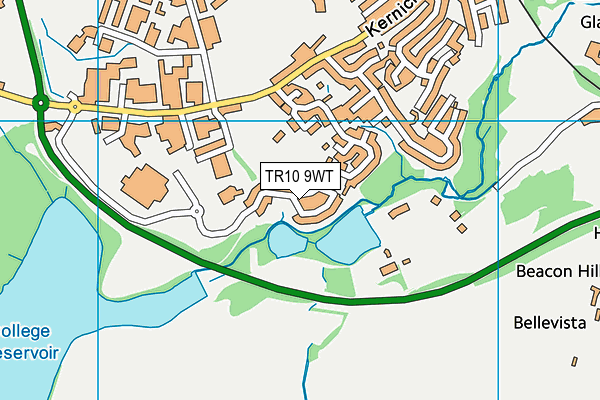 TR10 9WT map - OS VectorMap District (Ordnance Survey)