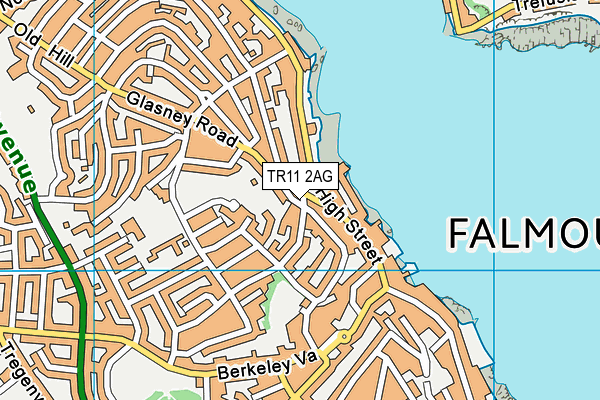 TR11 2AG map - OS VectorMap District (Ordnance Survey)