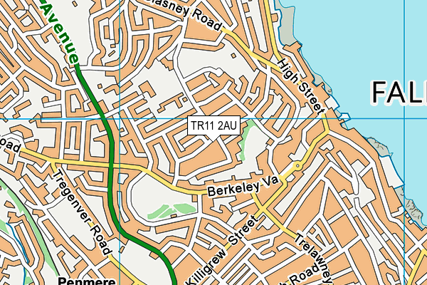 TR11 2AU map - OS VectorMap District (Ordnance Survey)
