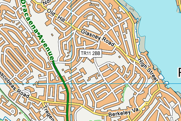 TR11 2BB map - OS VectorMap District (Ordnance Survey)