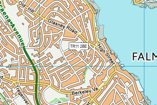 TR11 2BE map - OS VectorMap District (Ordnance Survey)