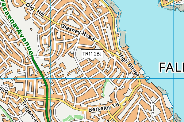 TR11 2BJ map - OS VectorMap District (Ordnance Survey)